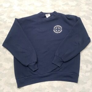 Vintage Jerzees Sweatshirt Mens Large Blue Saint Benedicts Episcopal Pullover